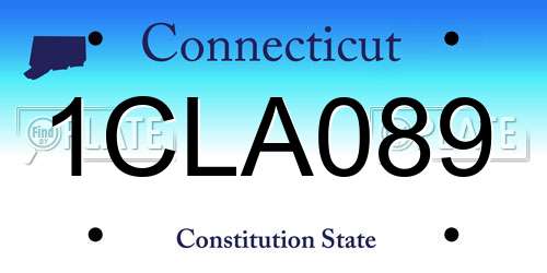 1CLA089 Connecticut License Plate