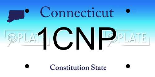 1CNP Connecticut License Plate