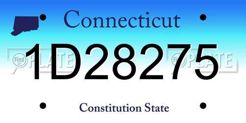 1D28275 Connecticut License Plate