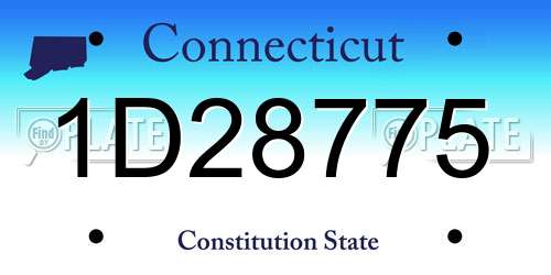 1D28775 Connecticut License Plate