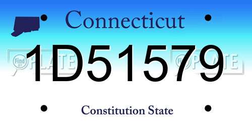 1D51579 Connecticut License Plate