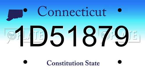 1D51879 Connecticut License Plate