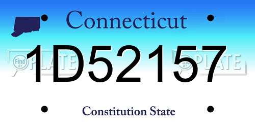 1D52157 Connecticut License Plate