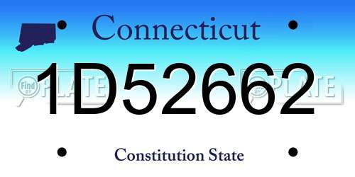 1D52662 Connecticut License Plate