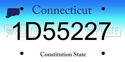1D55227 Connecticut License Plate