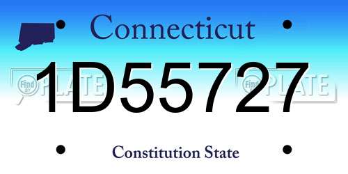 1D55727 Connecticut License Plate