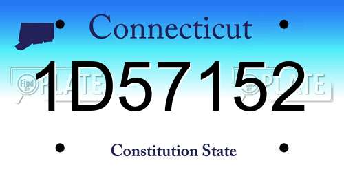 1D57152 Connecticut License Plate