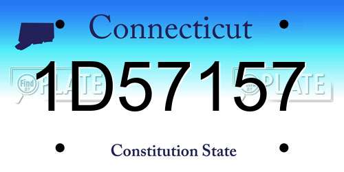 1D57157 Connecticut License Plate