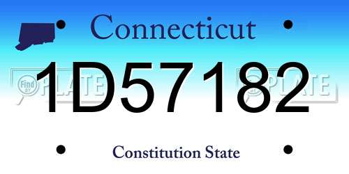 1D57182 Connecticut License Plate