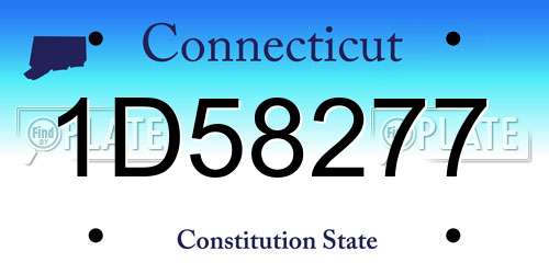 1D58277 Connecticut License Plate