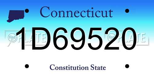 1D69520 Connecticut License Plate