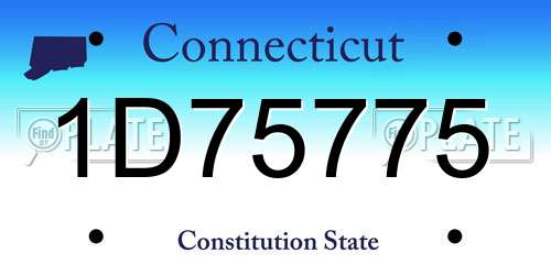 1D75775 Connecticut License Plate