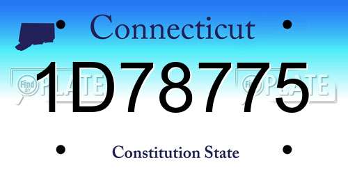 1D78775 Connecticut License Plate