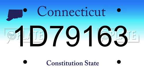 1D79163 Connecticut License Plate