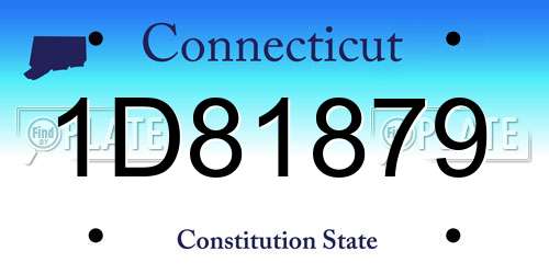 1D81879 Connecticut License Plate