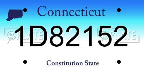 1D82152 Connecticut License Plate