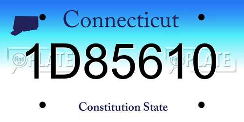 1D85610 Connecticut License Plate