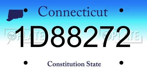 1D88272 Connecticut License Plate