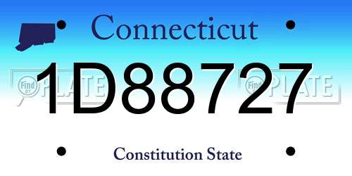 1D88727 Connecticut License Plate