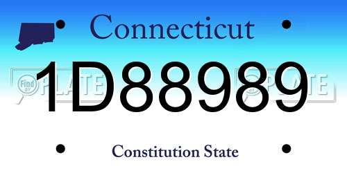1D88989 Connecticut License Plate