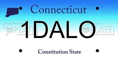 1DALO Connecticut License Plate