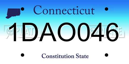 1DAO046 Connecticut License Plate