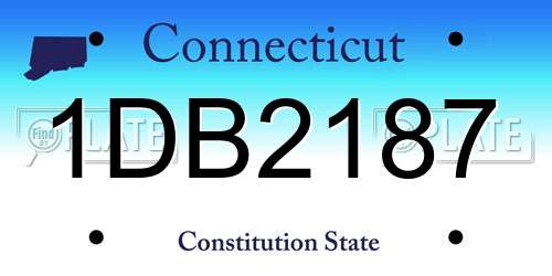 1DB2187 Connecticut License Plate