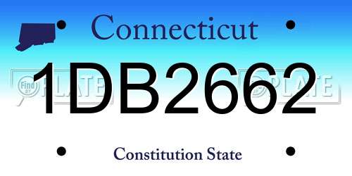 1DB2662 Connecticut License Plate