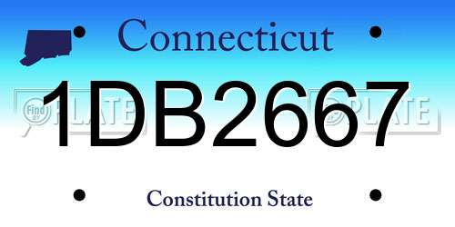 1DB2667 Connecticut License Plate