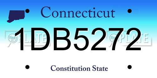 1DB5272 Connecticut License Plate
