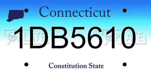 1DB5610 Connecticut License Plate