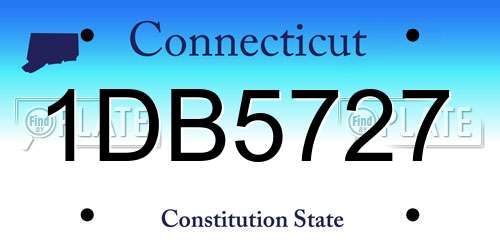 1DB5727 Connecticut License Plate