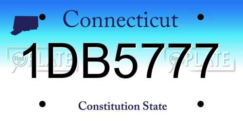 1DB5777 Connecticut License Plate