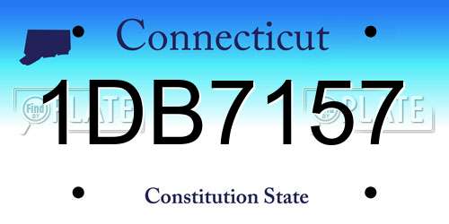 1DB7157 Connecticut License Plate