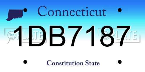 1DB7187 Connecticut License Plate