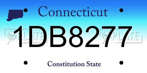 1DB8277 Connecticut License Plate