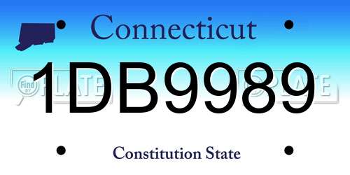 1DB9989 Connecticut License Plate