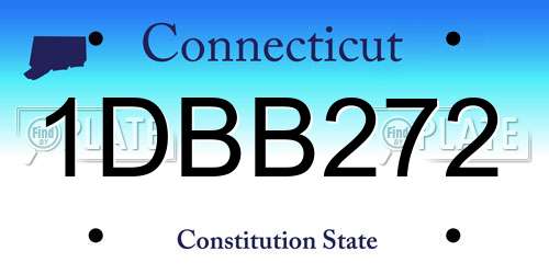 1DBB272 Connecticut License Plate
