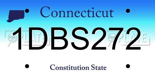1DBS272 Connecticut License Plate