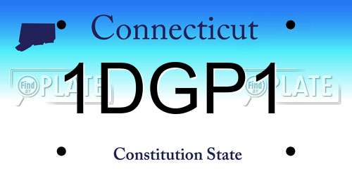 1DGP1 Connecticut License Plate
