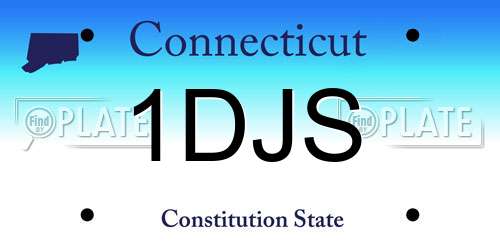 1DJS Connecticut License Plate