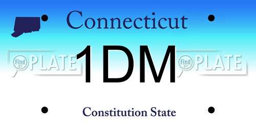 1DM Connecticut License Plate