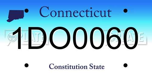 1DO0060 Connecticut License Plate