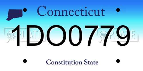 1DO0779 Connecticut License Plate