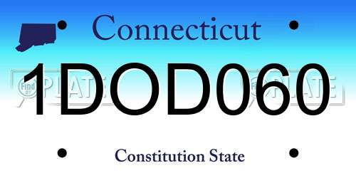 1DOD060 Connecticut License Plate