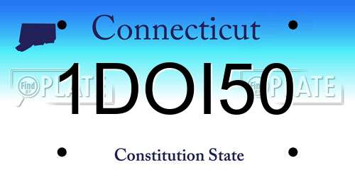 1DOI50 Connecticut License Plate