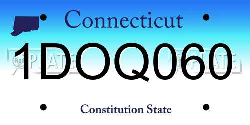 1DOQ060 Connecticut License Plate