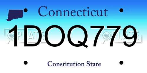 1DOQ779 Connecticut License Plate