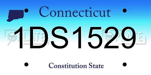 1DS1529 Connecticut License Plate