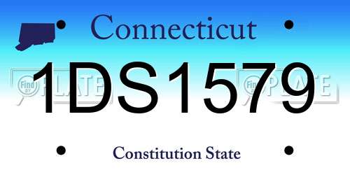 1DS1579 Connecticut License Plate